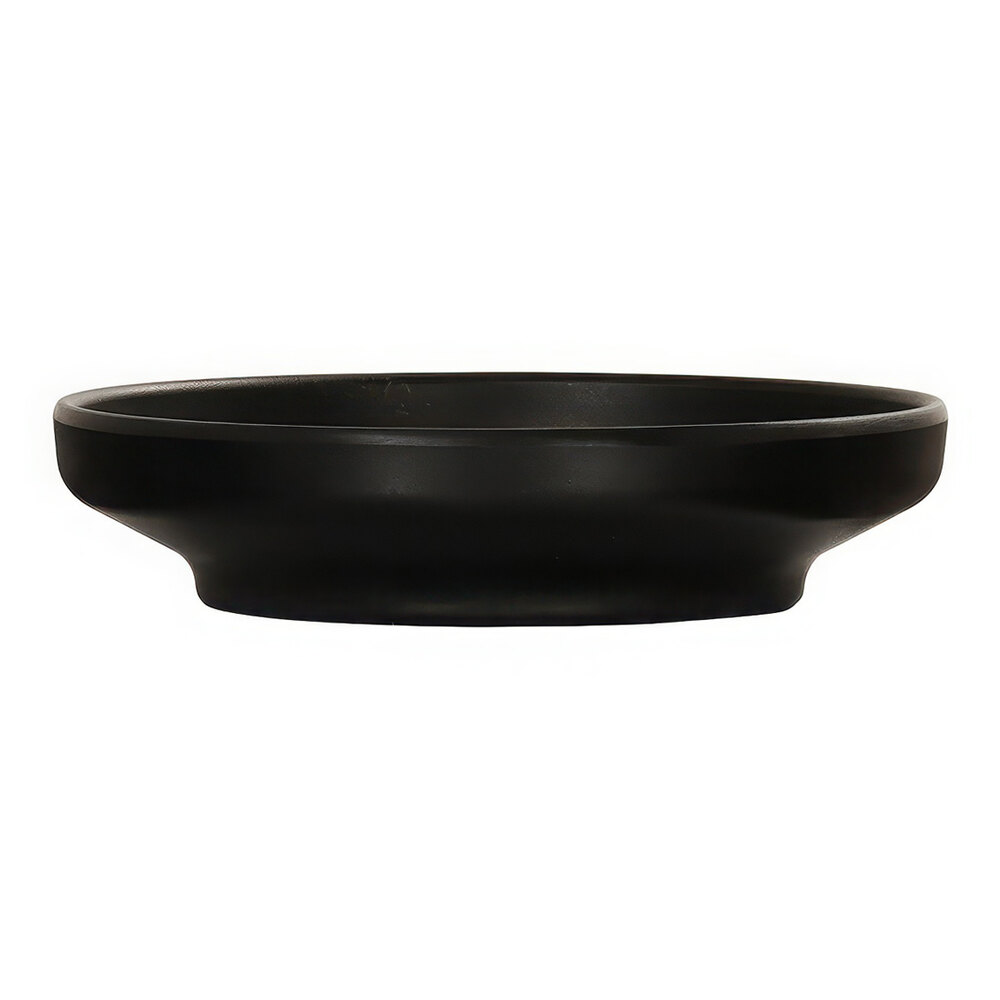 Cal-Mil Nova 19 oz. Black Round Coupe Melamine Bowl / Plate - 6/Case