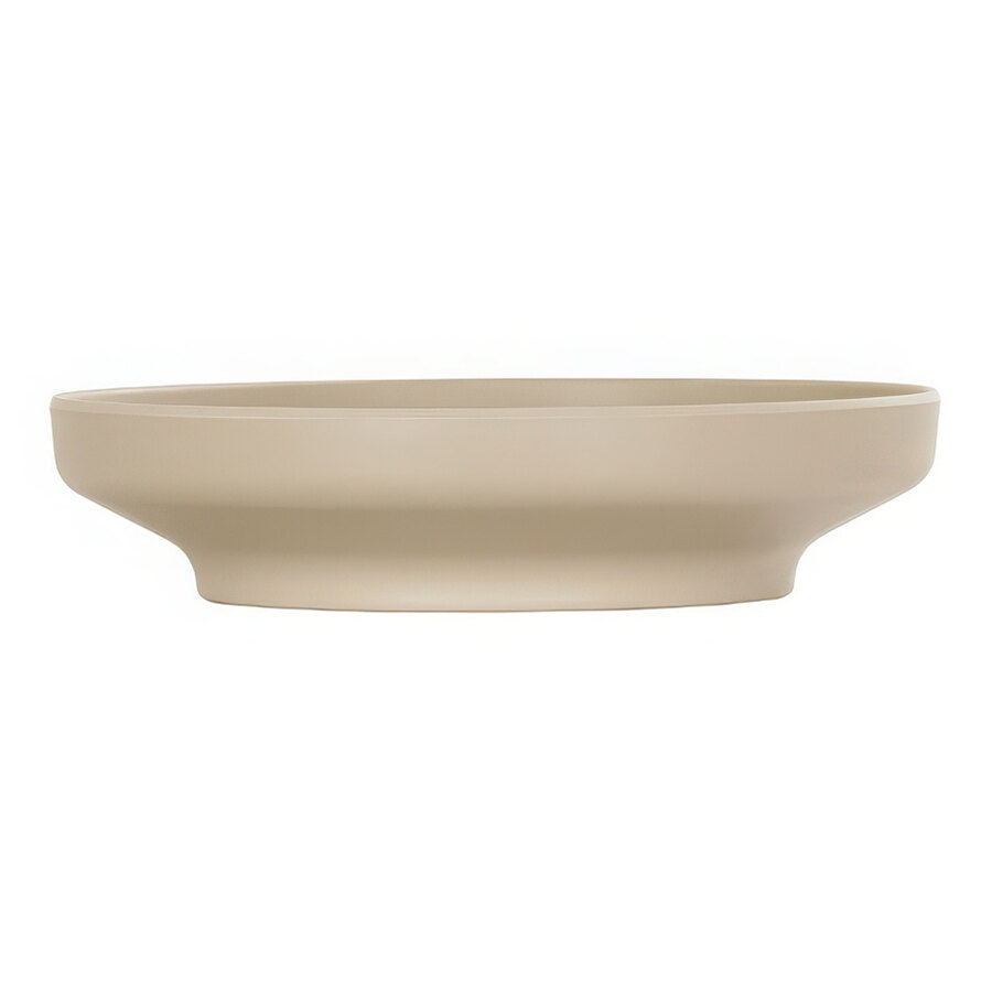 Cal-Mil Nova 80 oz. Taupe Round Coupe Melamine Bowl / Plate - 6/Case