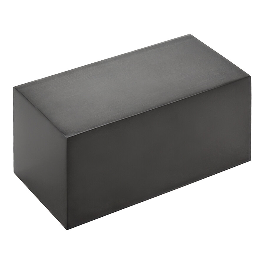 American Metalcraft 8" x 4" x 4" Black Stainless Steel Rectangular Riser