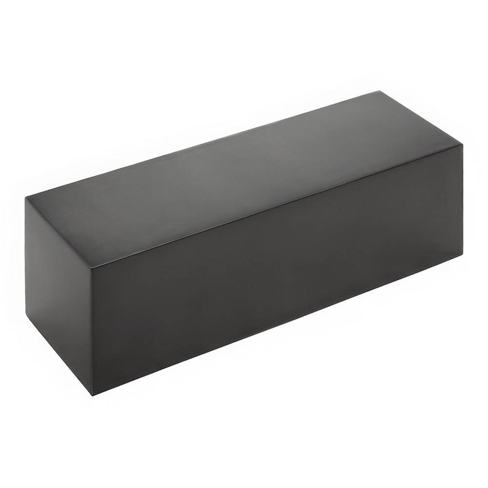 American Metalcraft 12" x 4" x 4" Black Stainless Steel Rectangular Riser