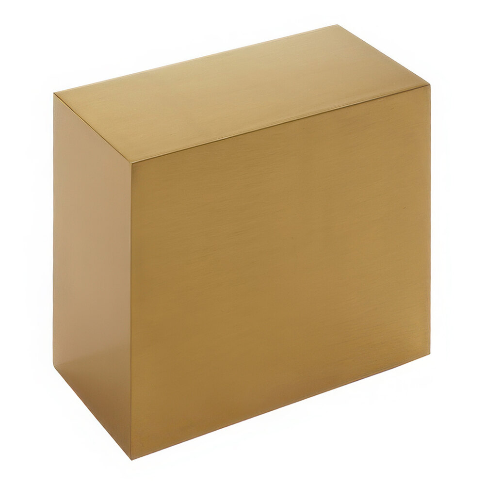 American Metalcraft 8" x 8" x 4" Gold Stainless Steel Rectangular Riser