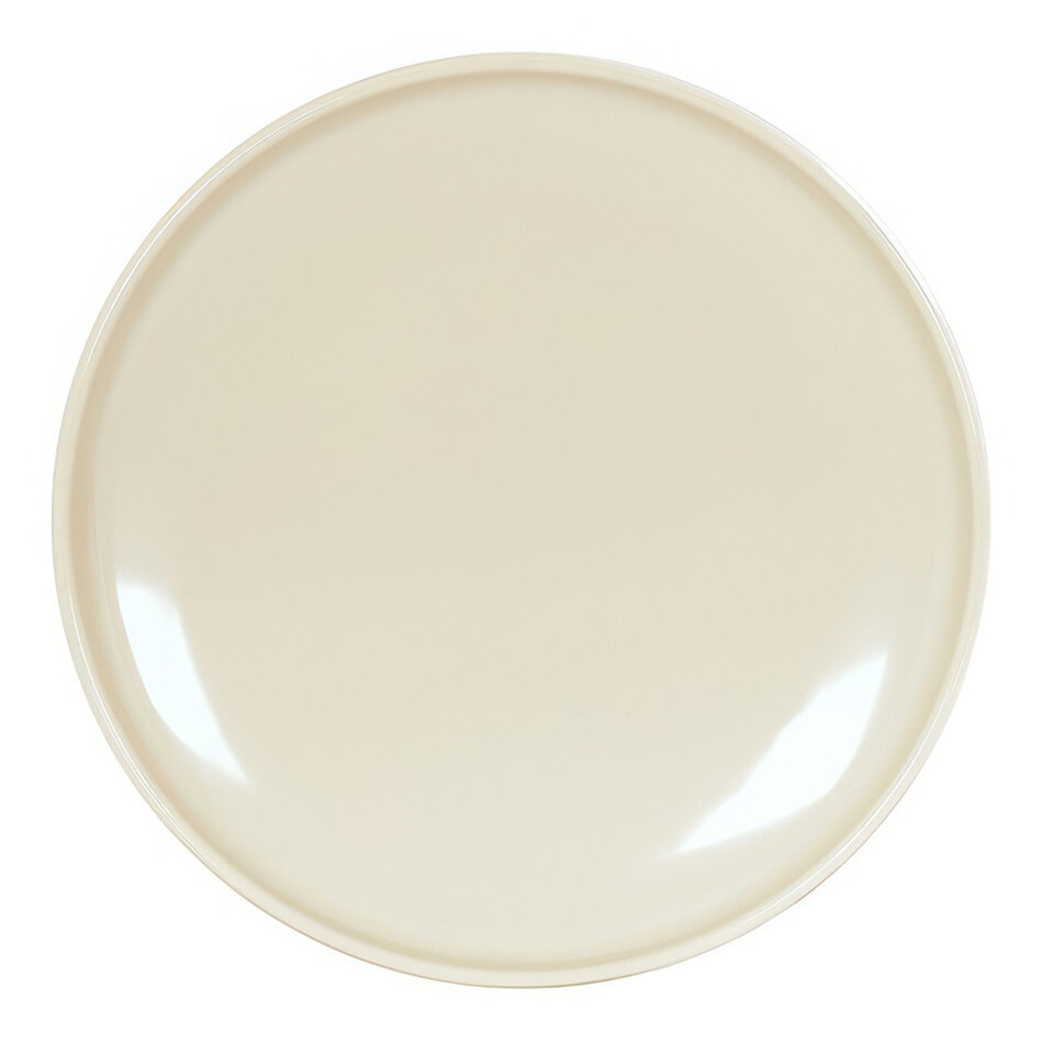 Cal-Mil Vienna 10" Brown and Cream Round Two-Tone Melamine Plate - 6/Case
