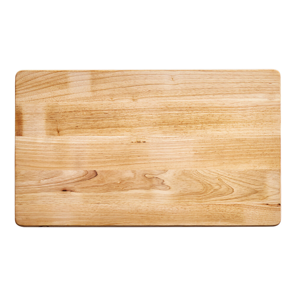 Choice 30" x 18" x 1 3/4" Wood Cutting Board with Rounded Edges