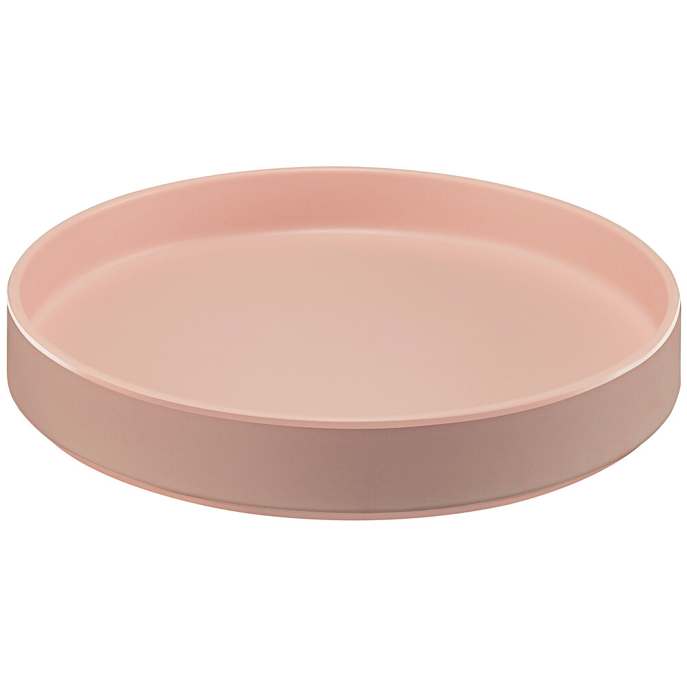 Cal-Mil Hudson 10" Blush Raised Rim Melamine Plate - 6/Case