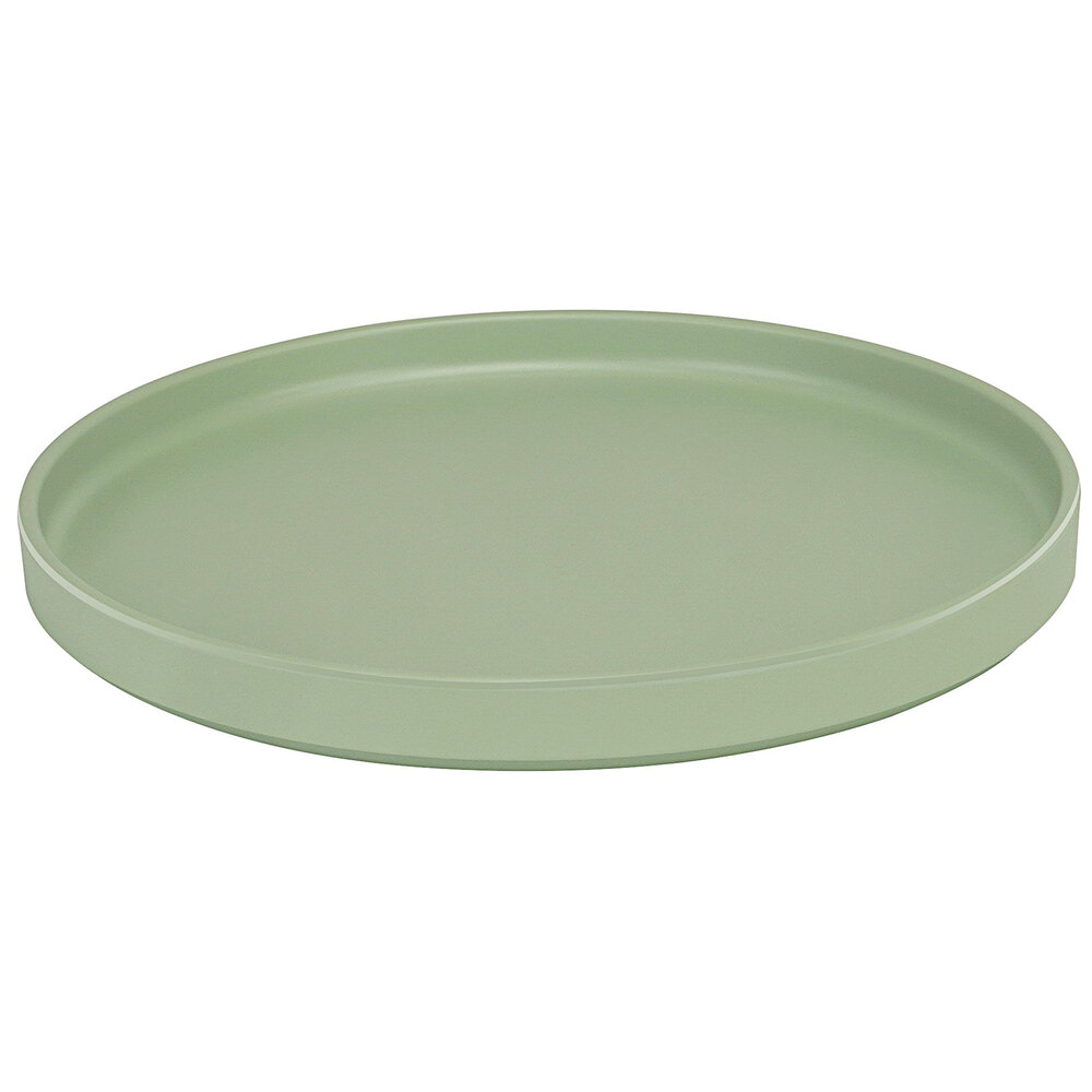 Cal-Mil Hudson 10 1/4" Matcha Low Rim Melamine Plate - 6/Case