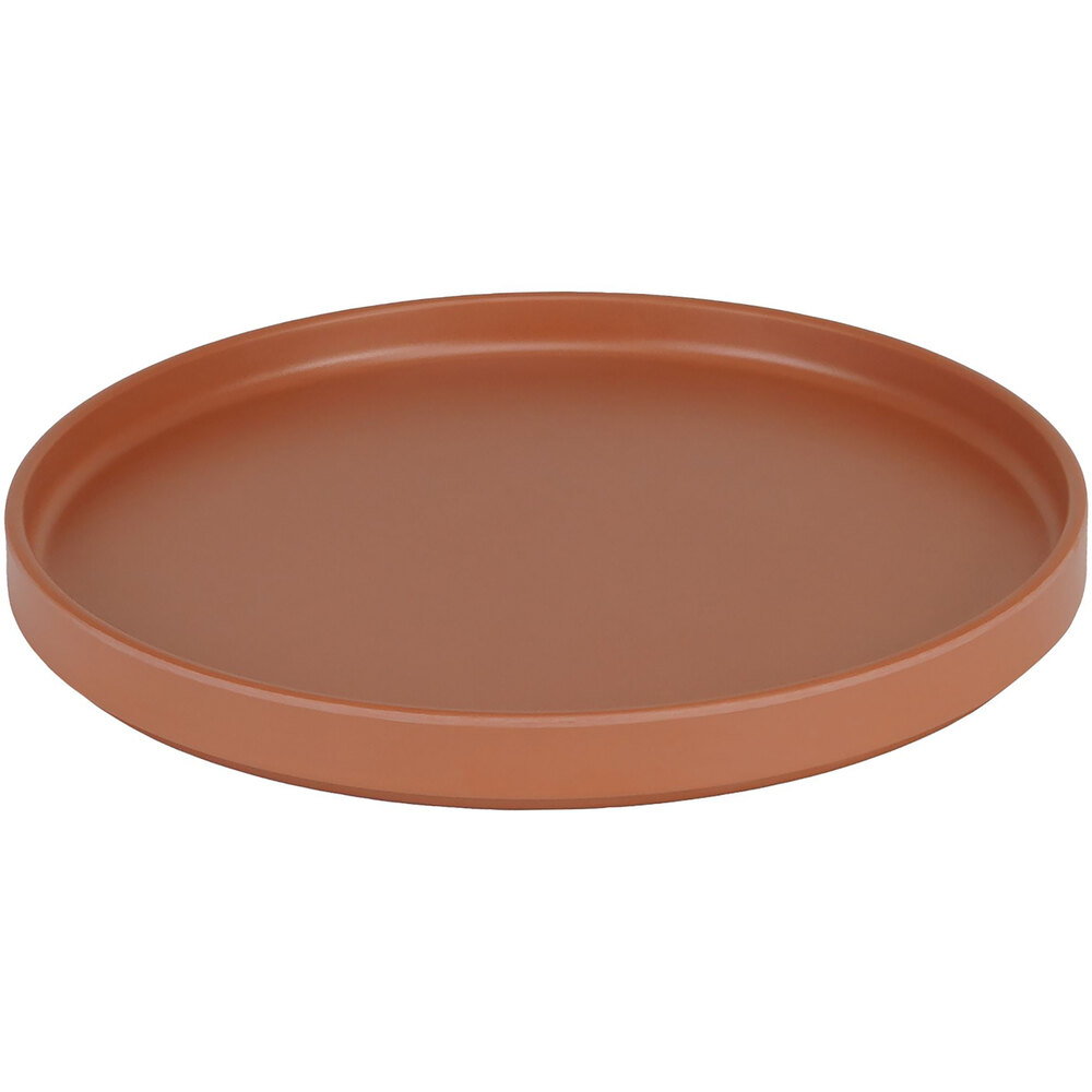 Cal-Mil Hudson 10 1/4" Terra Cotta Low Rim Melamine Plate - 6/Case