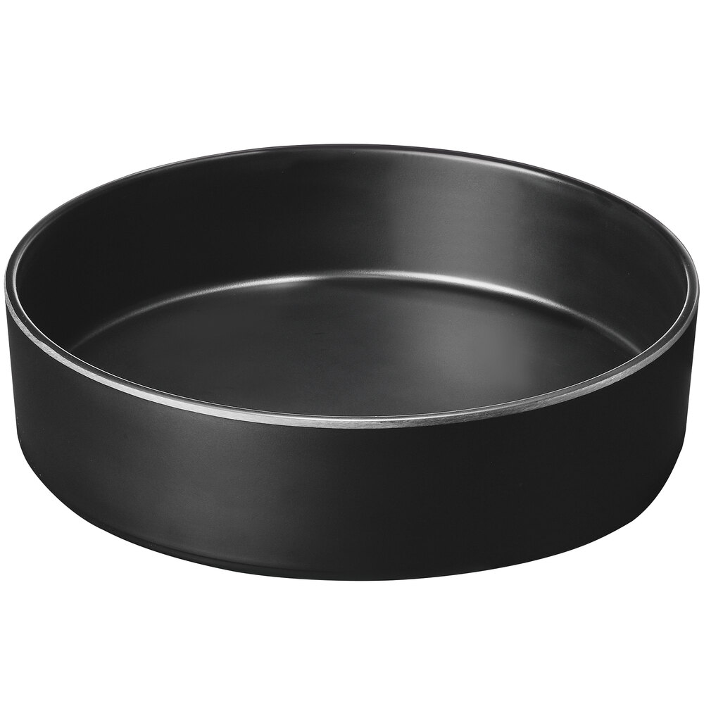 Cal-Mil Hudson 72 oz. Black Raised Rim Melamine Bowl - 6/Case