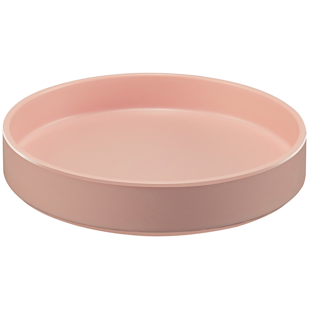 Cal-Mil Hudson 8" Blush Raised Rim Melamine Plate - 6/Case