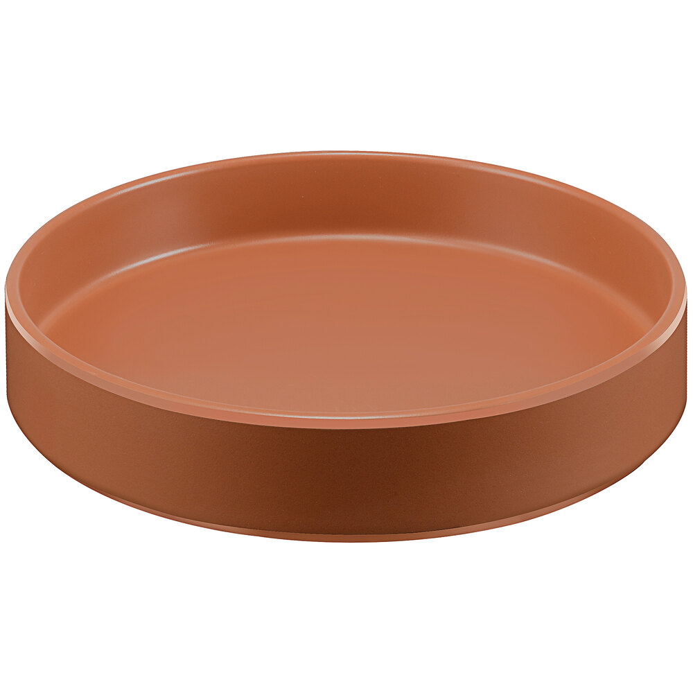 Cal-Mil Hudson 8" Terra Cotta Raised Rim Melamine Plate - 6/Case
