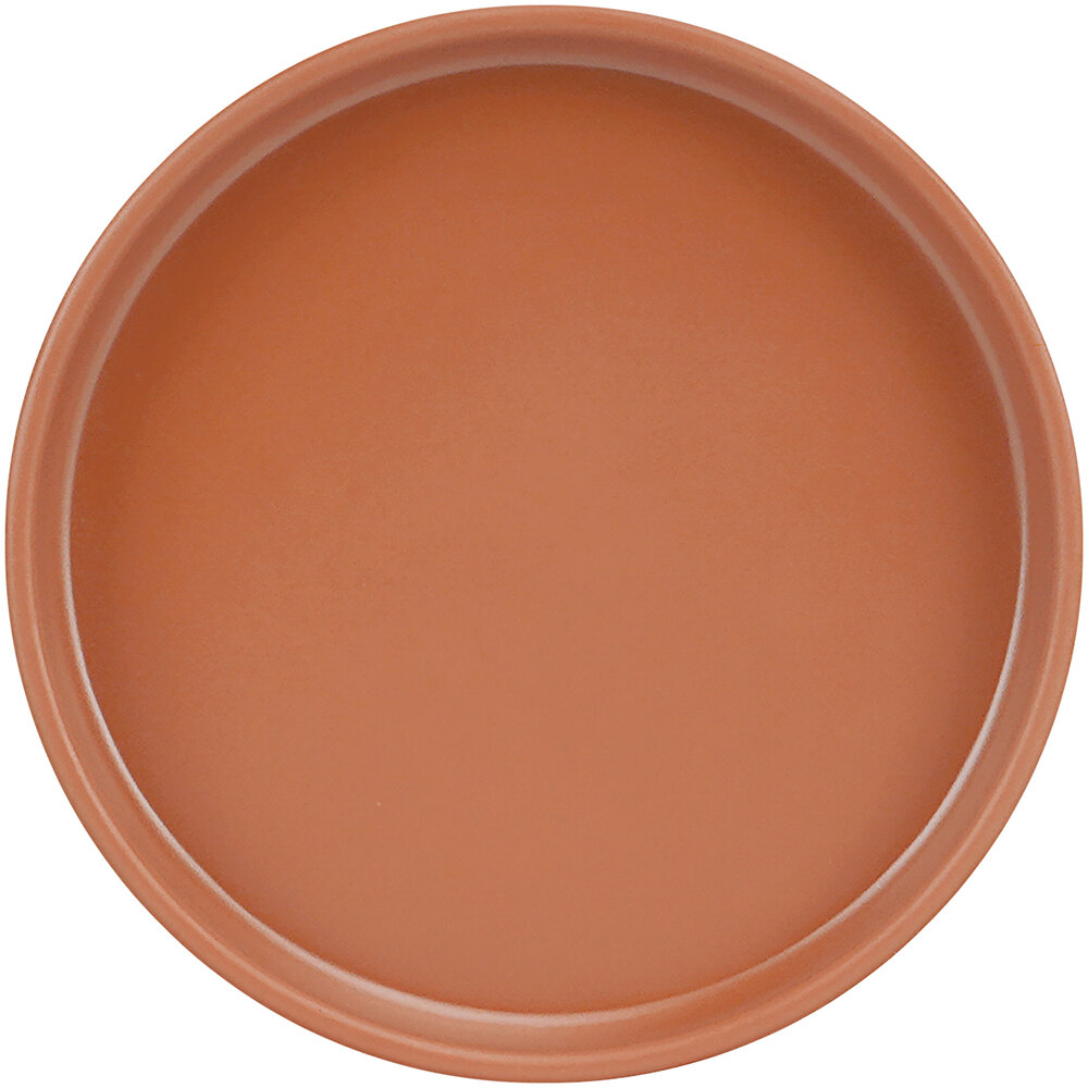 Cal-Mil Hudson 6" Terra Cotta Low Rim Melamine Plate - 6/Case