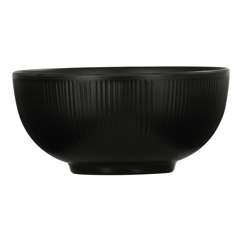 Cal-Mil Nomi 24 oz. Black Round Melamine Bowl - 6/Case