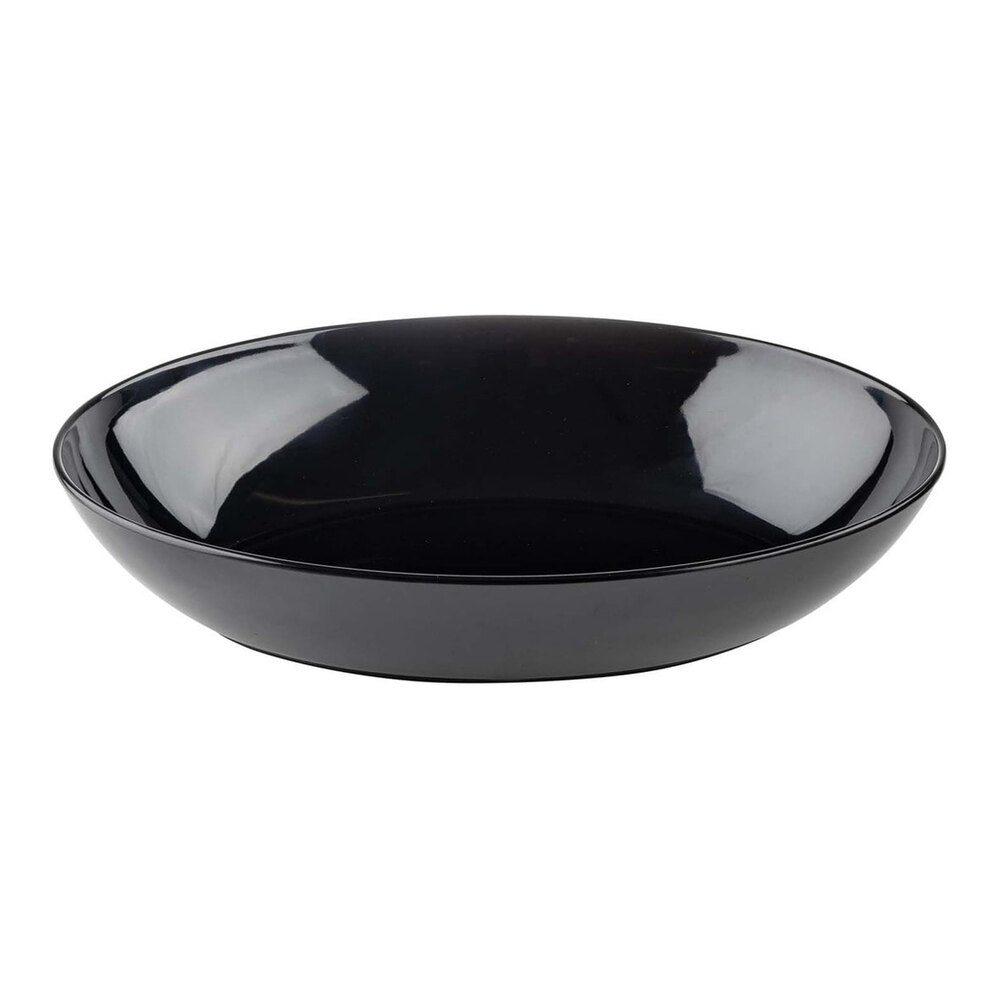 Tablecraft Sierra Collection 4.5 Qt. Black Oval Melamine Serving Bowl - 6/Case