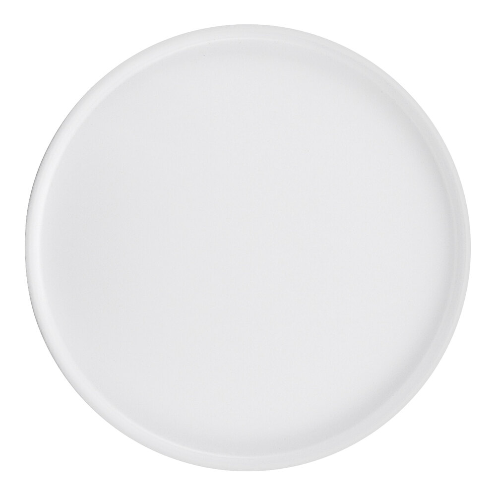 Cal-Mil Hudson 6" White Low Rim Melamine Plate - 6/Case