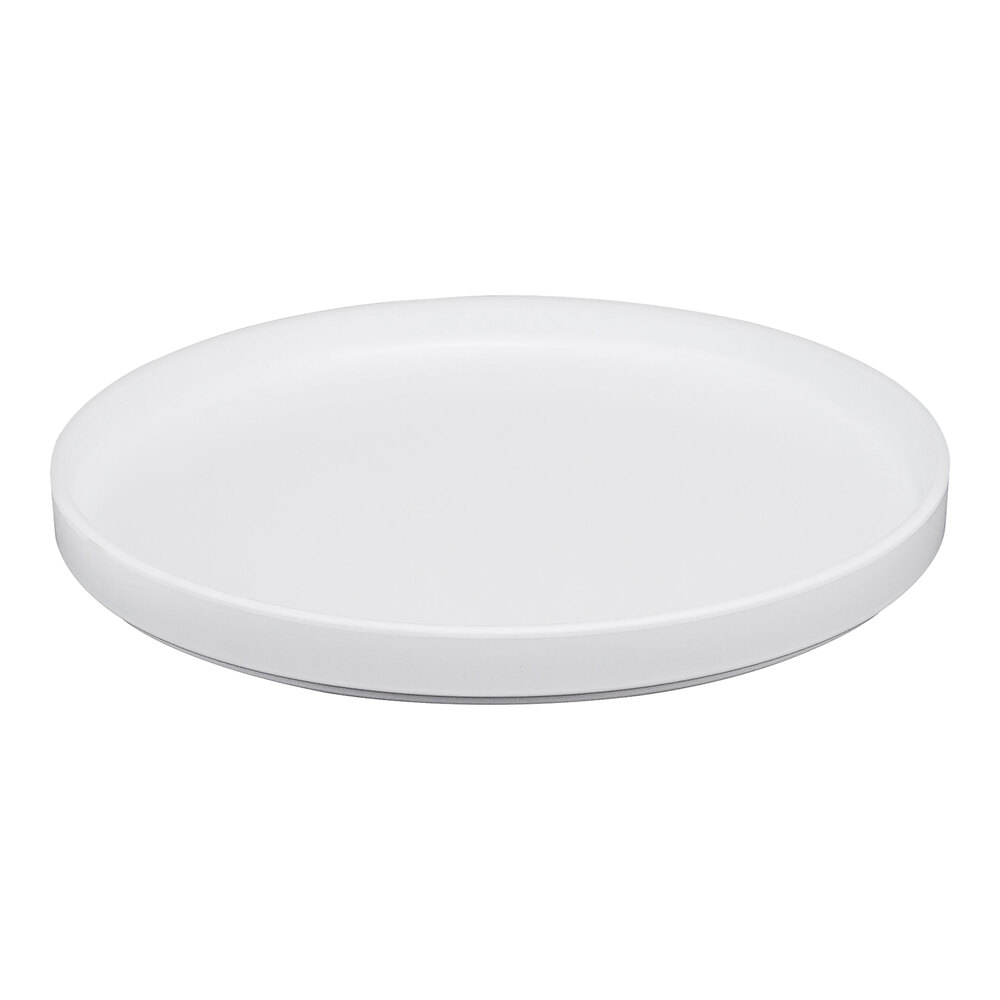 Cal-Mil Hudson 10 1/4" White Low Rim Melamine Plate - 6/Case