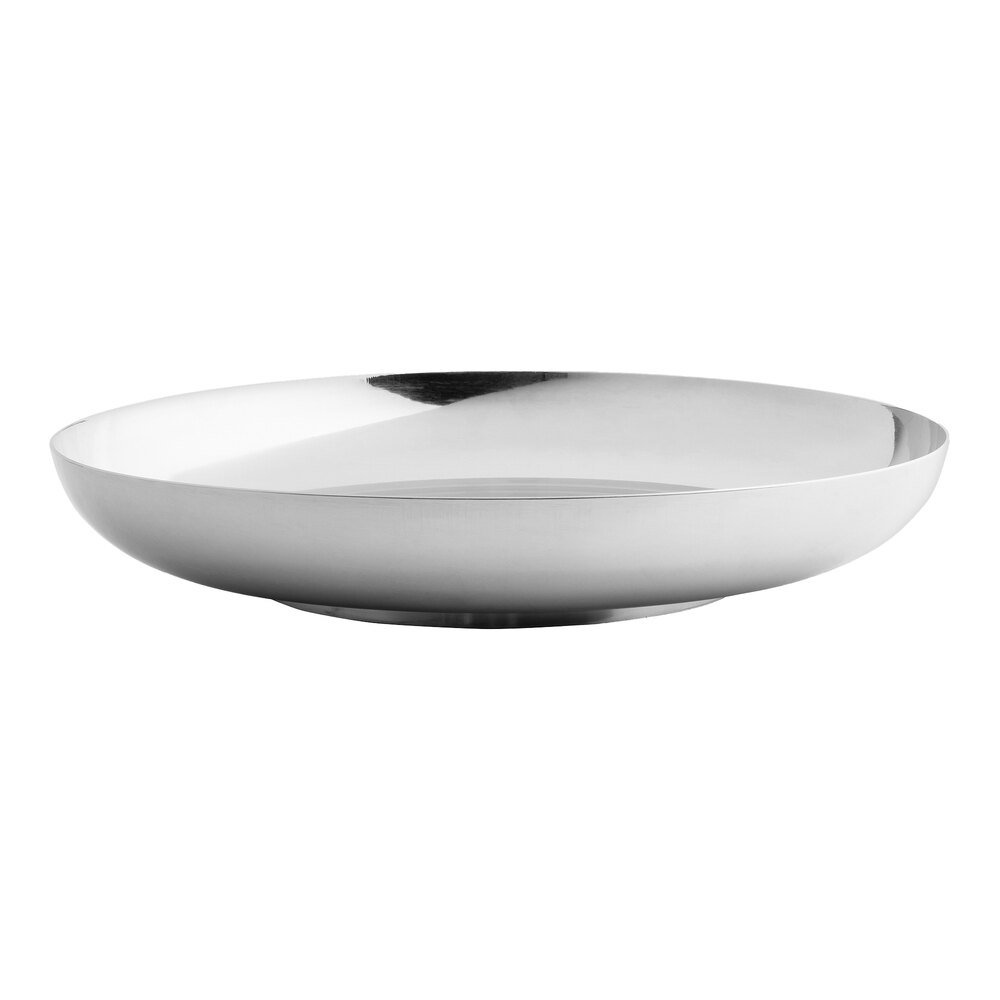 Tablecraft 11 3/4" Medium Round Stainless Steel Seafood Tray - 6/Case