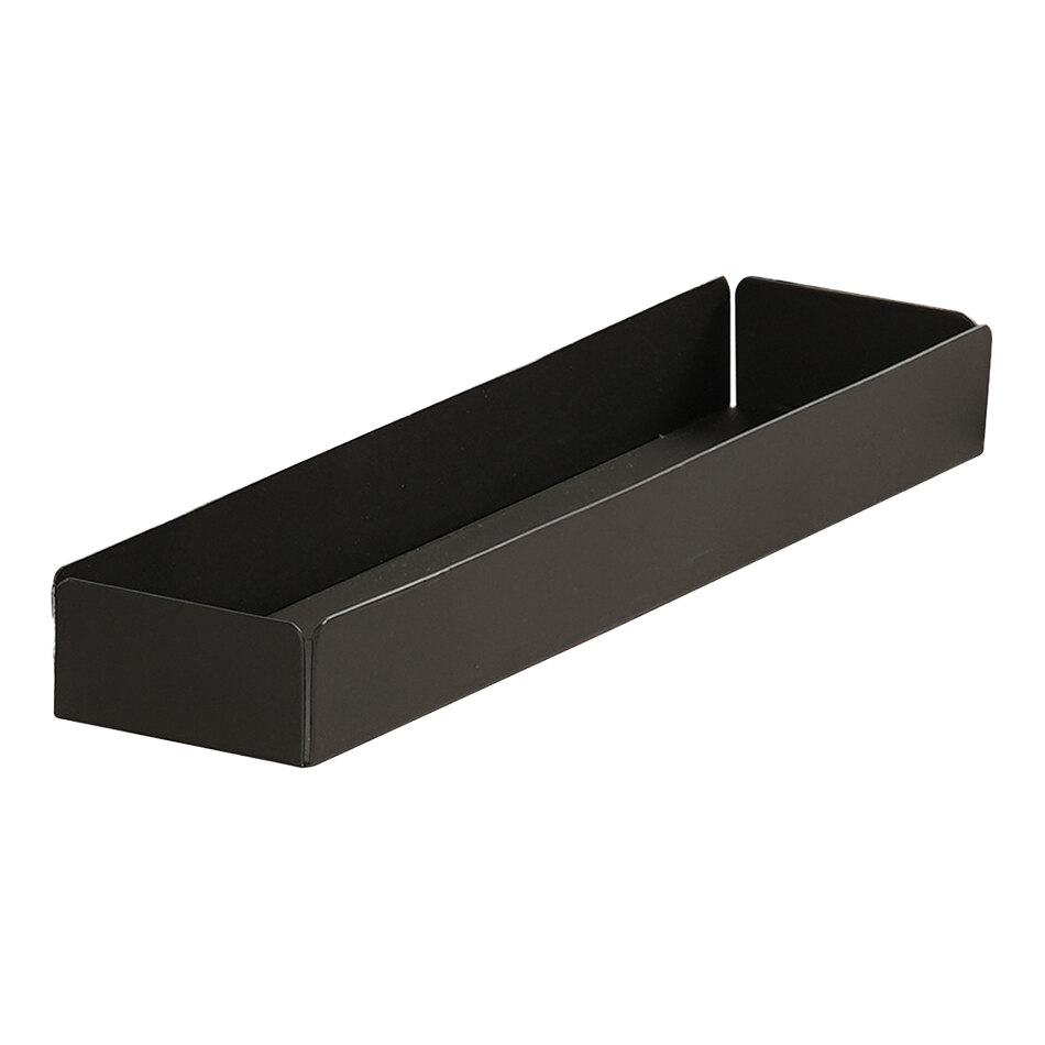 Cal-Mil Onyx 8 3/4" x 2 1/4" x 1" Black Rectangular Metal Modular Condiment Display