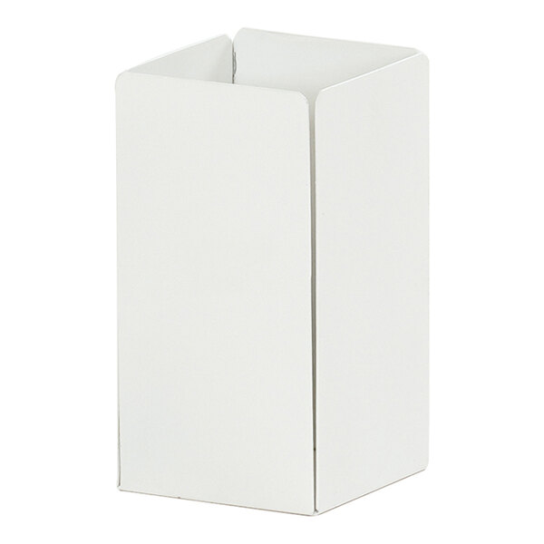 Cal-Mil Juno 2 1/4" x 2 1/4" x 4" White Square Metal Modular Condiment Display