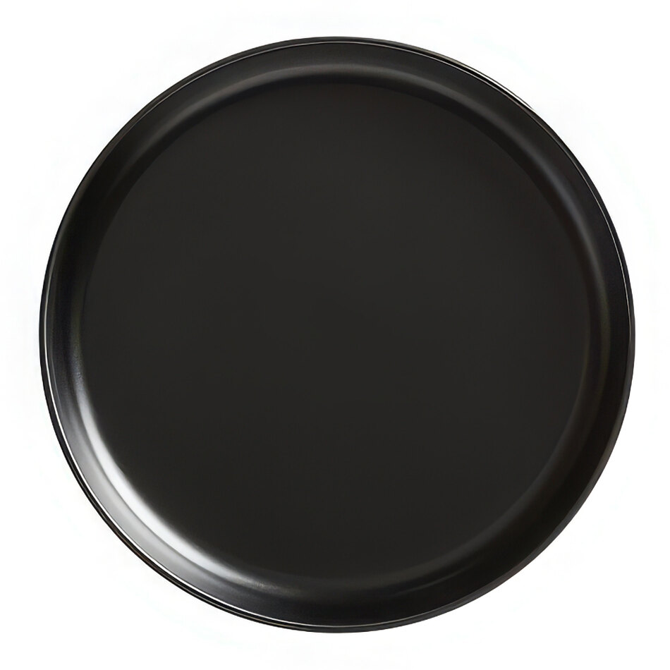 American Metalcraft Ani 6 1/4" Black Round Melamine Coupe Plate - 4/Case
