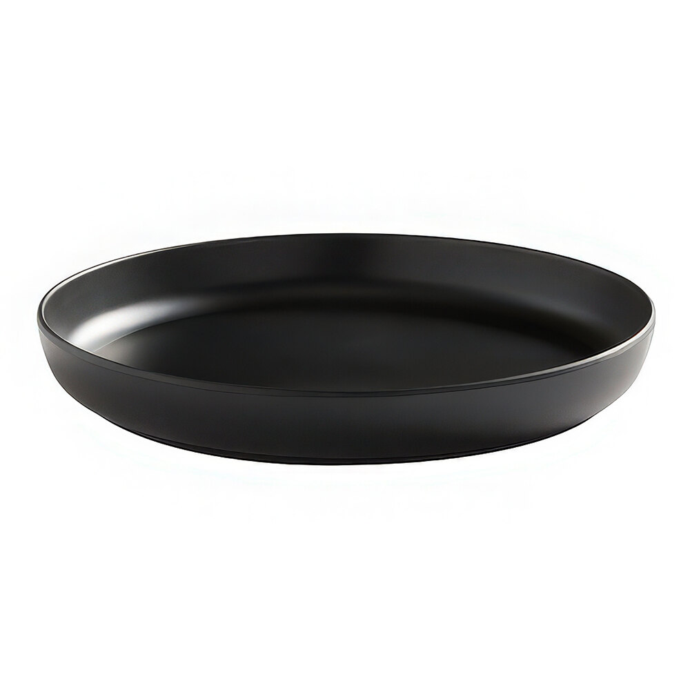 American Metalcraft Ani 30 oz. Black Round Melamine Bowl - 4/Case