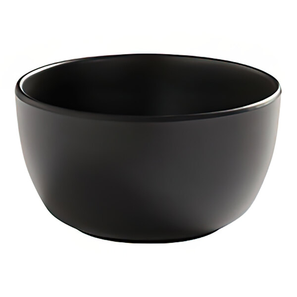 American Metalcraft Ani 10 oz. Black Round Melamine Bowl - 4/Case