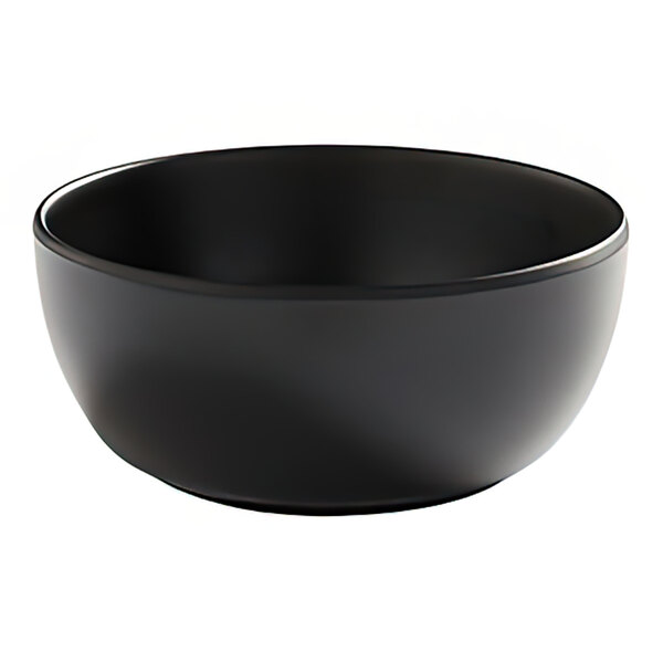 American Metalcraft Ani 12 oz. Black Round Melamine Bowl - 4/Case