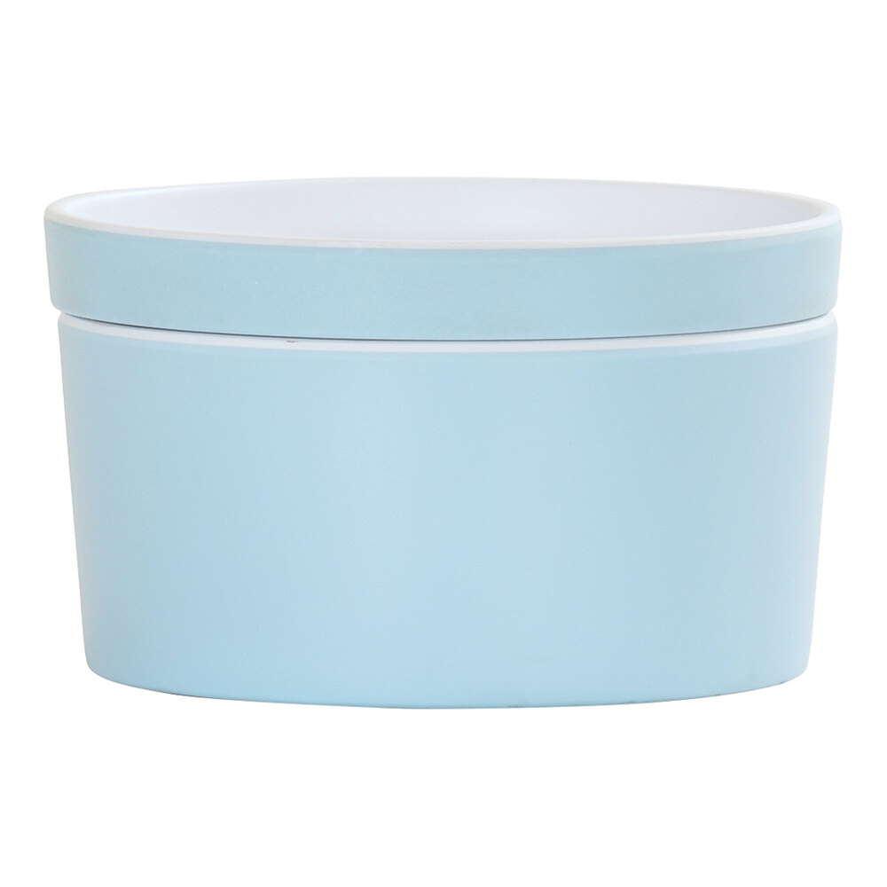 Cal-Mil 5" Ocean Blue Round Melamine Bento Box - 3/Case