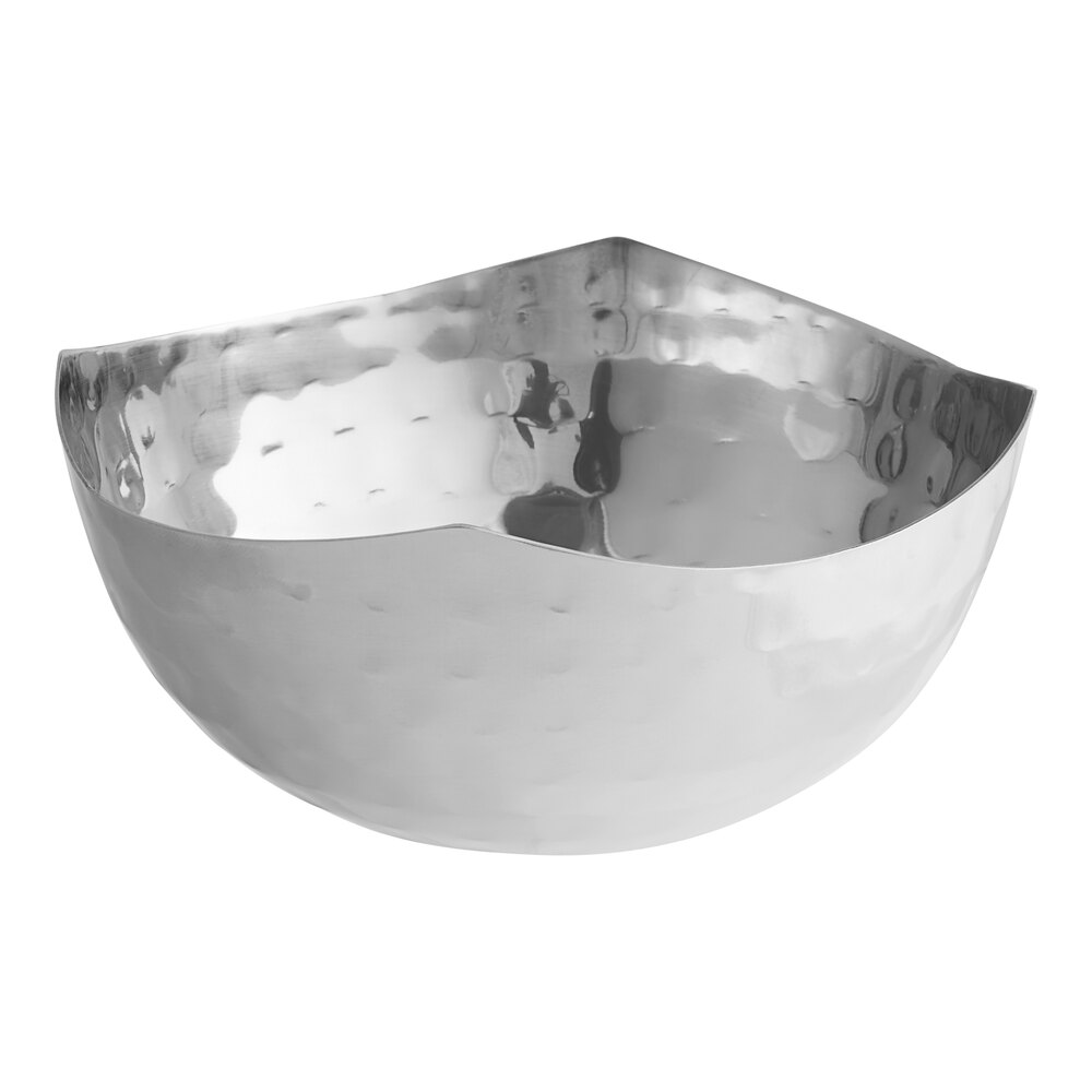 American Metalcraft SBH450 9.5 oz. Round Hammered Stainless Steel Serving Bowl