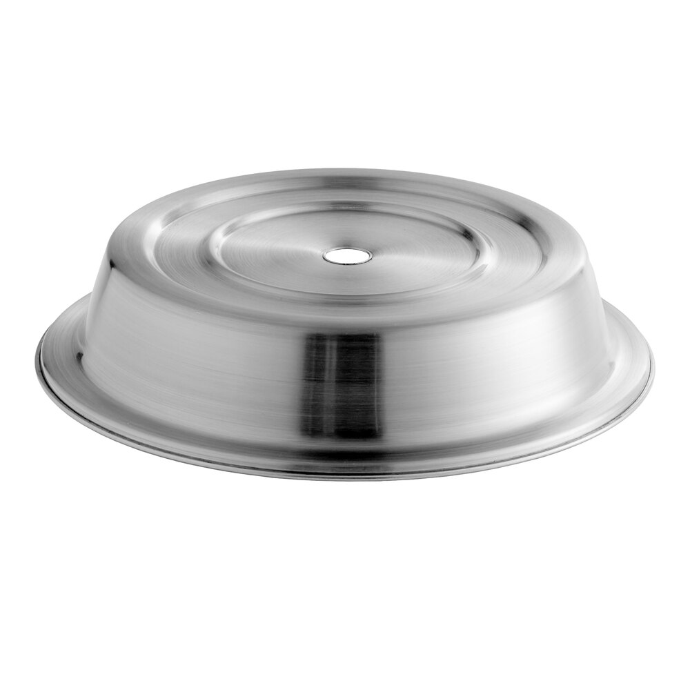 American Metalcraft PC1150S 11 1/8"-11 1/2" Stainless Steel Satin Finish Plate Cover for Standard Foot Plates