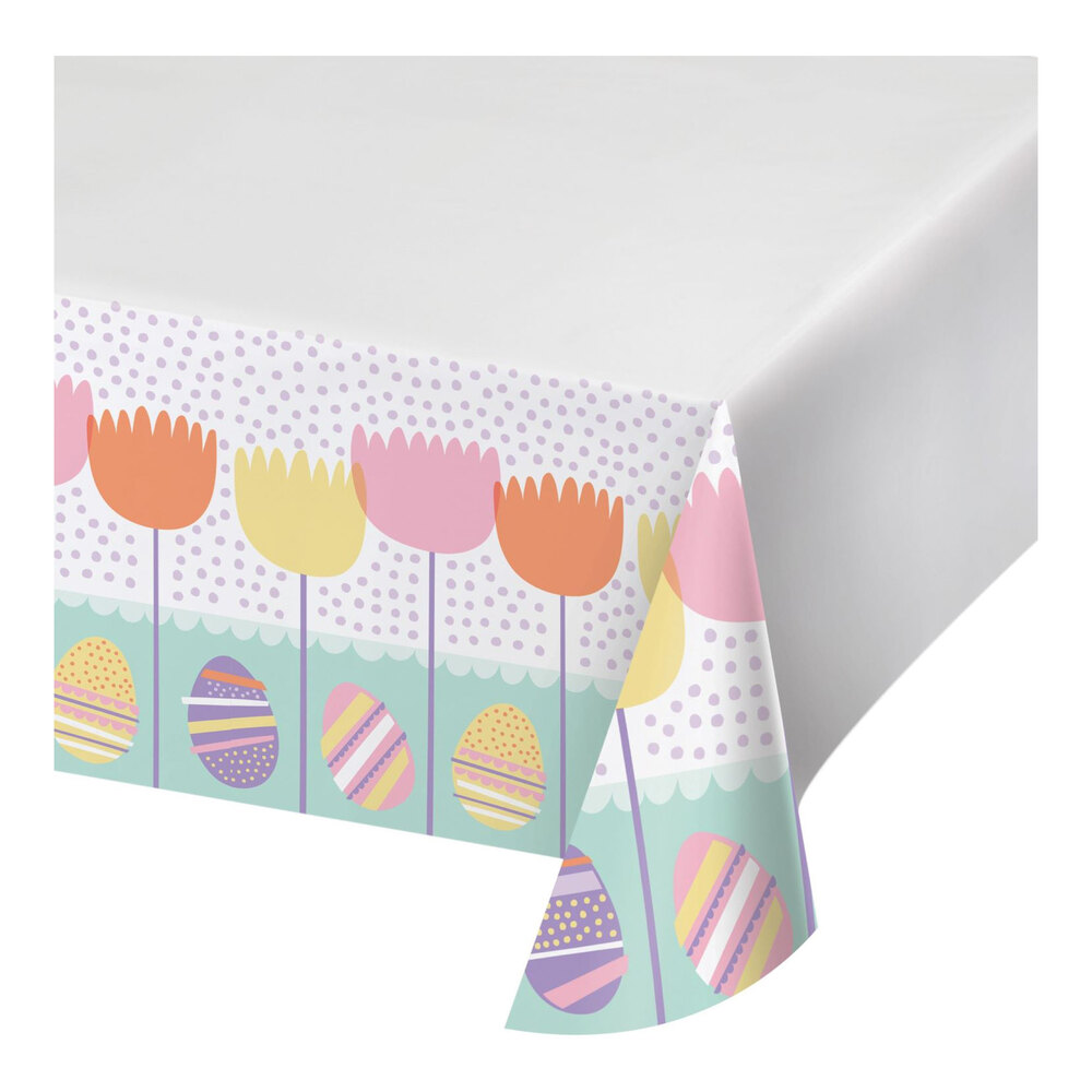 Creative Converting 54" x 96" Modern Easter Paper Tablecloth - 12/Case
