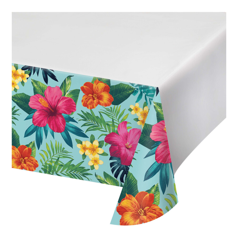 Creative Converting 54" x 96" Tropic Time Paper Tablecloth - 12/Case