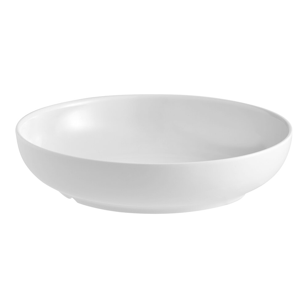 American Metalcraft MELR9 Endurance 46 oz. White Round Shallow Melamine Bowl