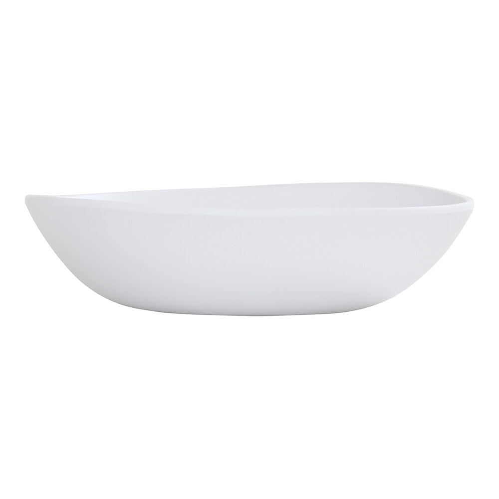 Cal-Mil Bali 30 oz. White Irregular Round Coupe Melamine Pasta Bowl - 6/Case