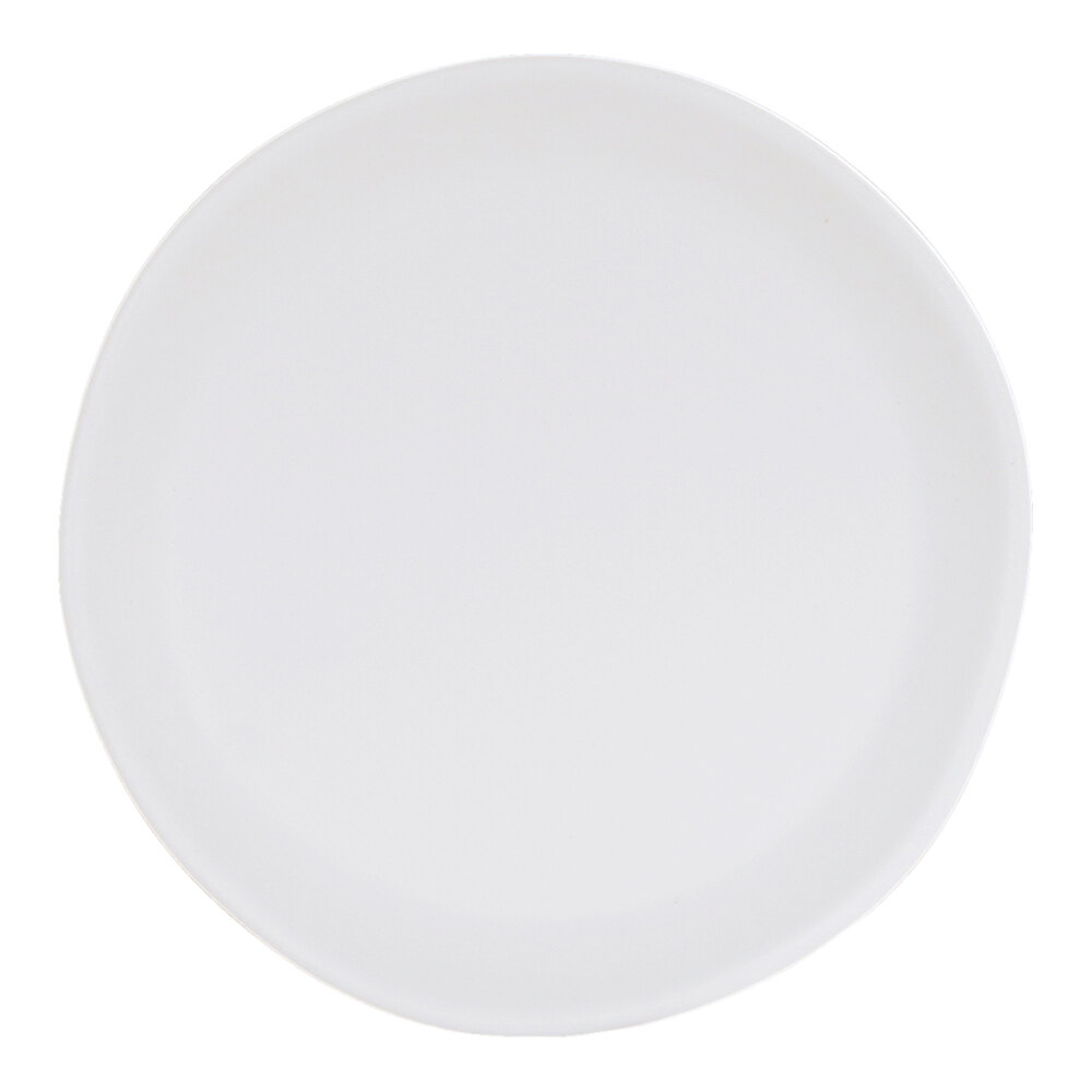 Cal-Mil Bali 6" White Irregular Round Melamine Plate - 6/Case