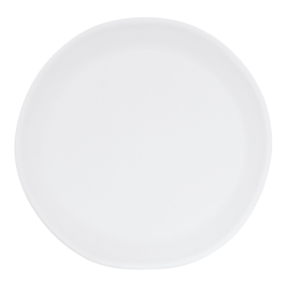 Cal-Mil Bali 8" White Irregular Round Melamine Plate - 6/Case