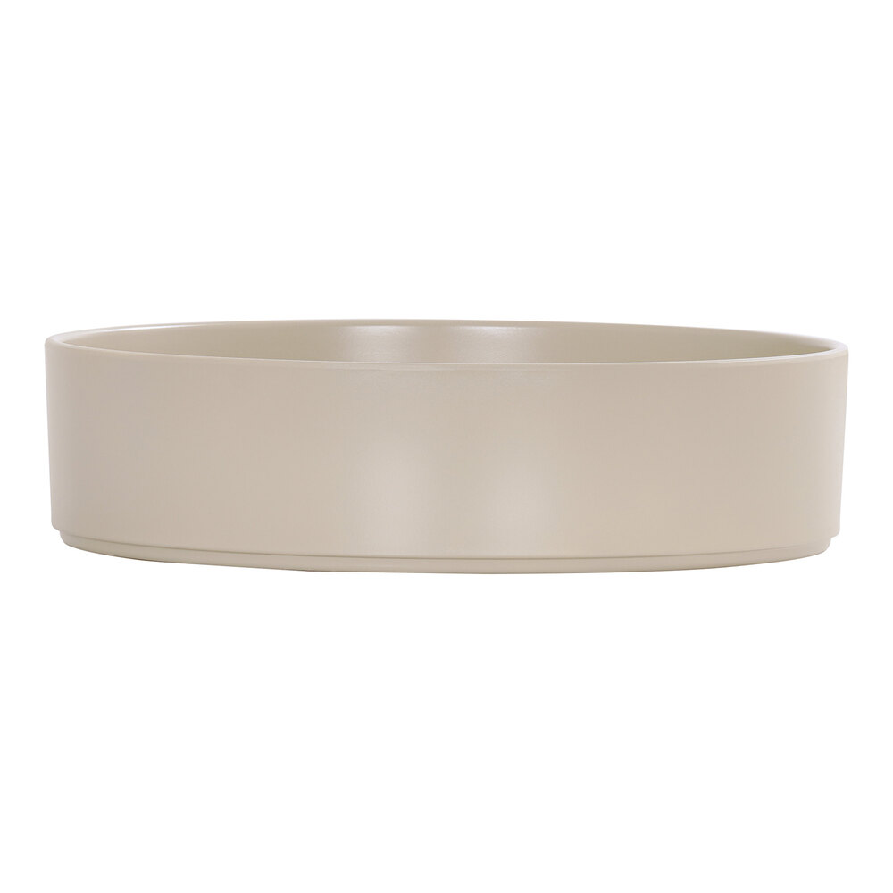 Cal-Mil Hudson 72 oz. Taupe Raised Rim Melamine Bowl - 6/Case