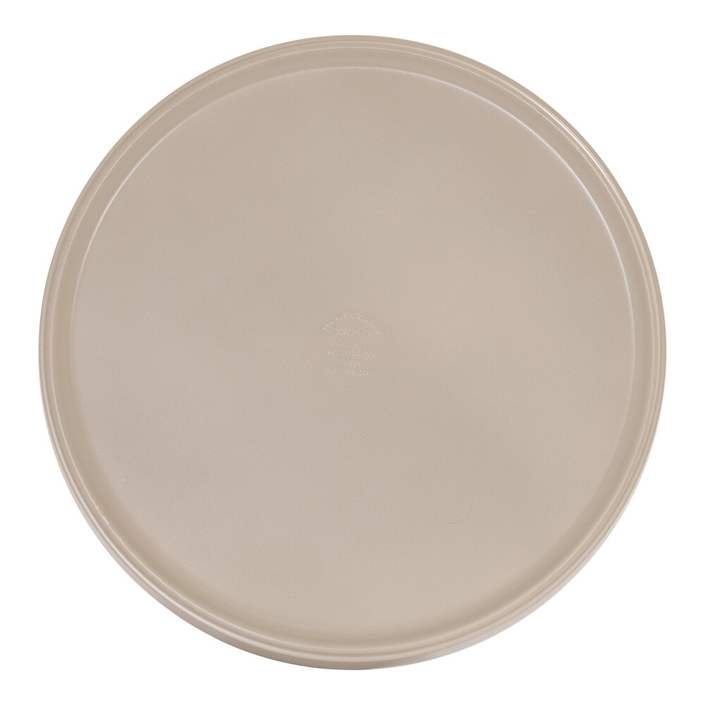 Cal-Mil Hudson 10" Taupe Raised Rim Melamine Plate - 6/Case