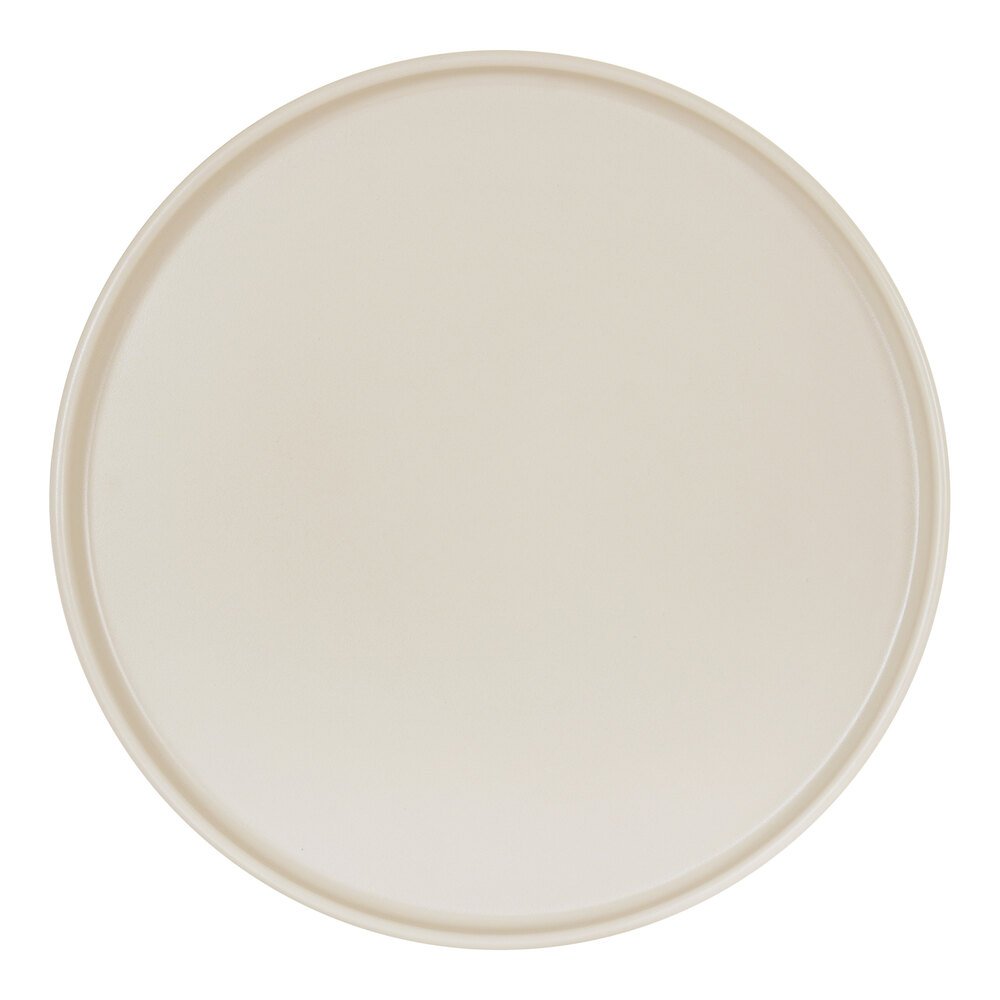 Cal-Mil Hudson 10 1/4" Ivory Low Rim Melamine Plate - 6/Case
