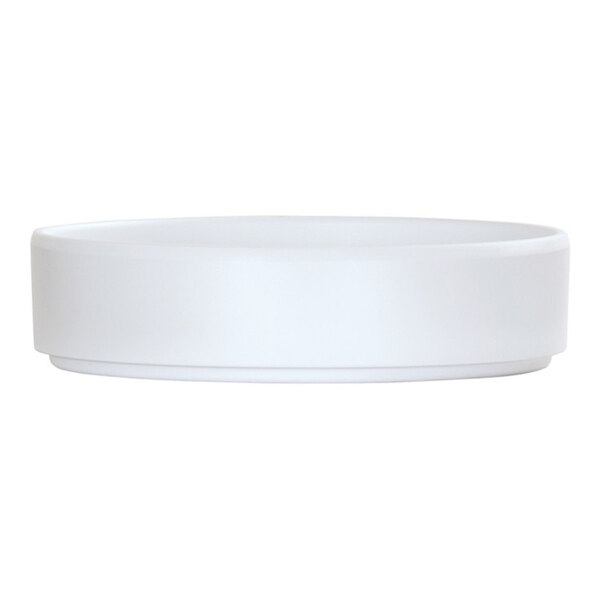 Cal-Mil Hudson 6" White Raised Rim Melamine Plate - 6/Case