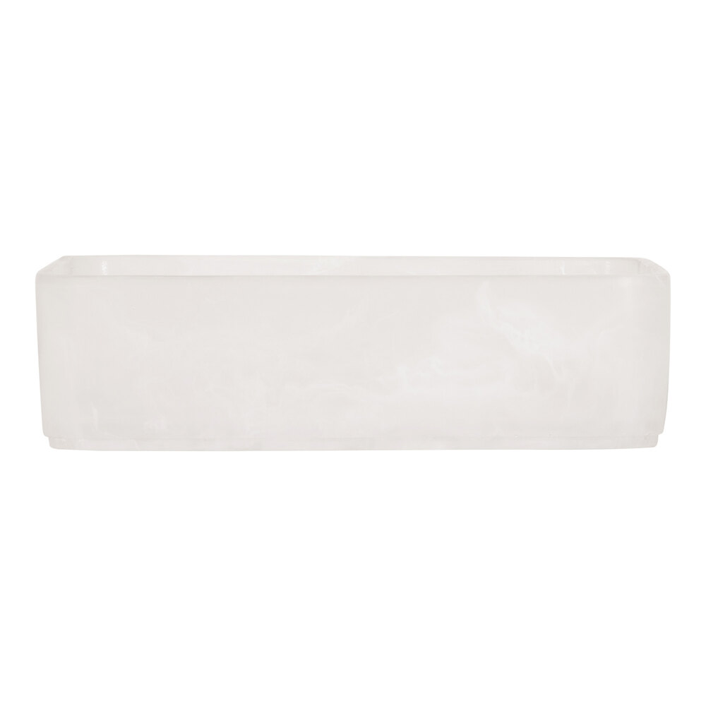 Cal-Mil 175 oz. White Cloud Square Resin Bowl