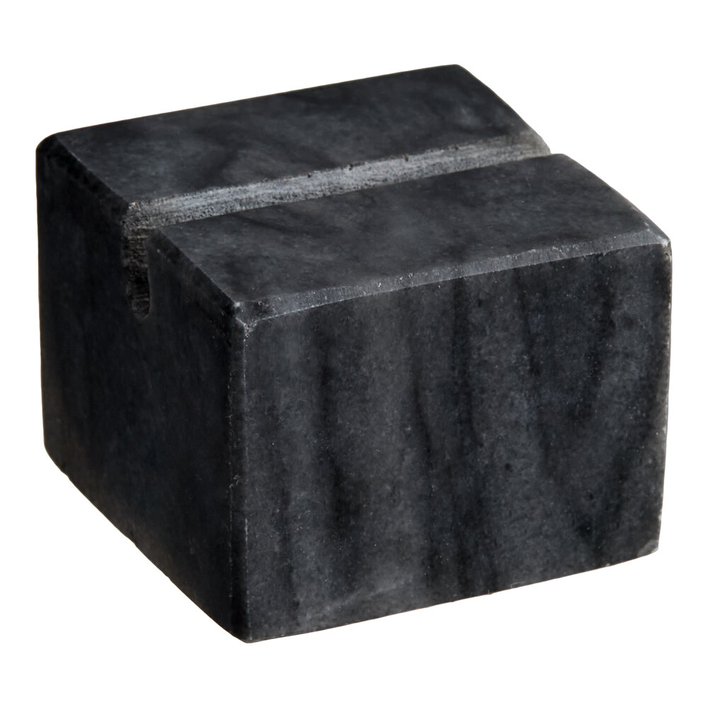 American Metalcraft MCHB125 1" Black Marble Card Holder