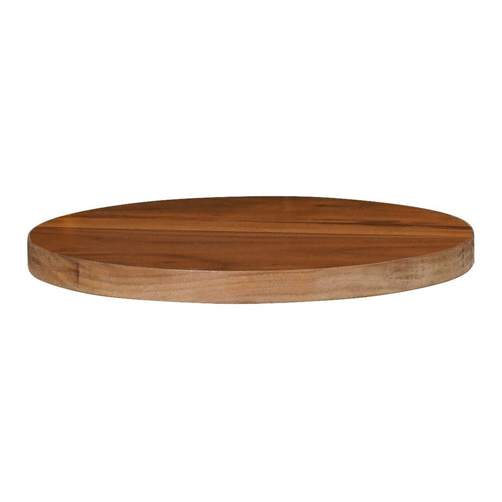Cal-Mil Sydney 8" Walnut Wood Round Tray for Risers