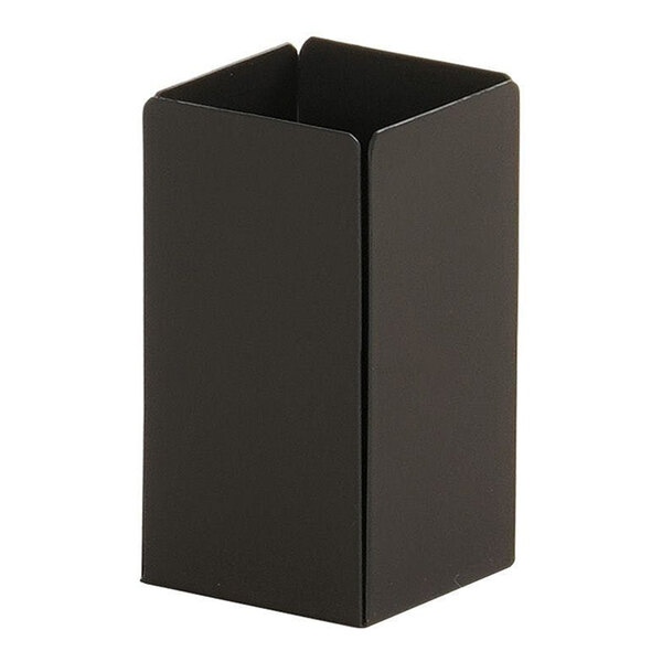 Cal-Mil Onyx 2 1/4" x 2 1/4" x 4" Black Square Metal Modular Condiment Display