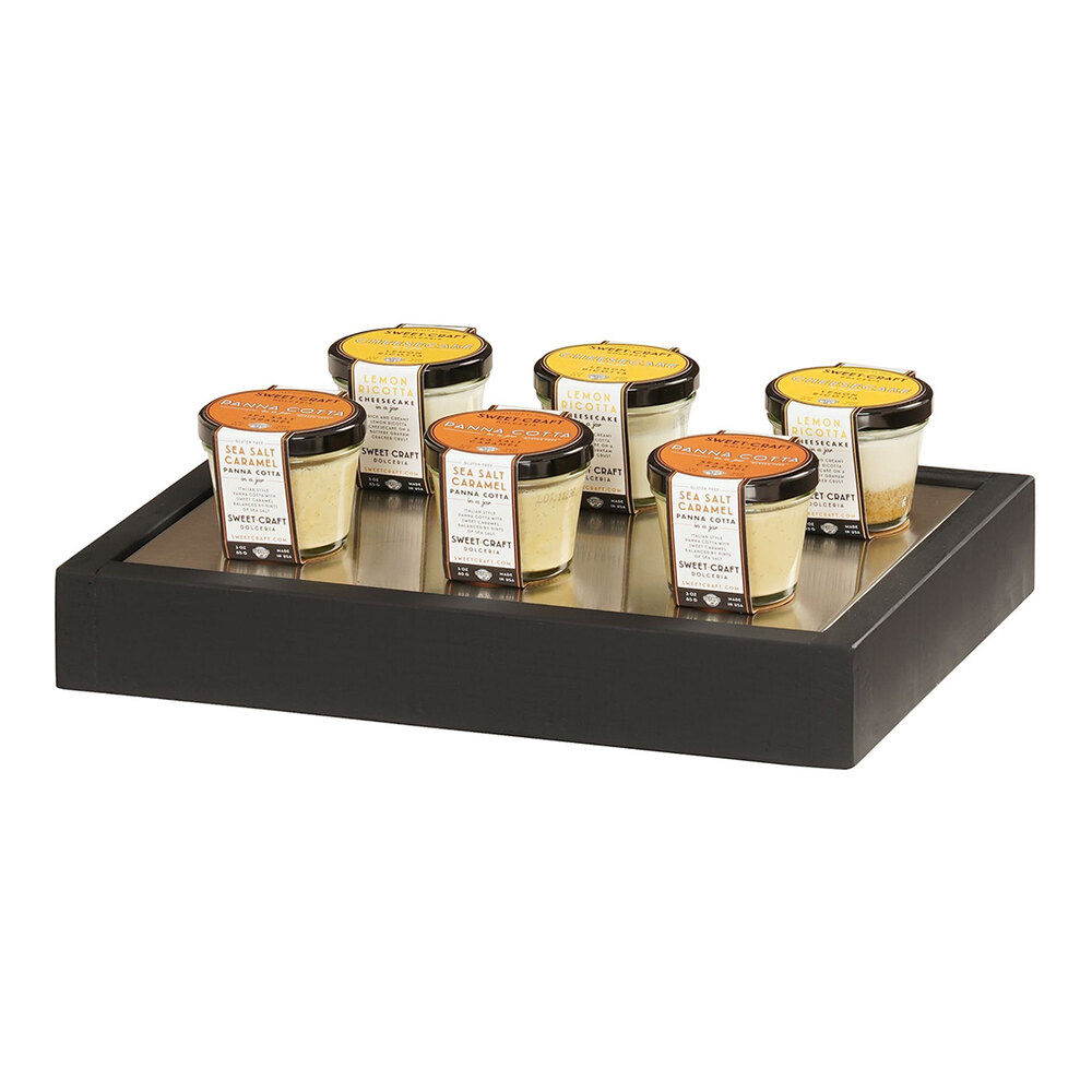 Cal-Mil 13 1/4" x 10 1/4" x 1 3/4" Black Wood Cold Housing Frame with Gel-Filled Cold Platter