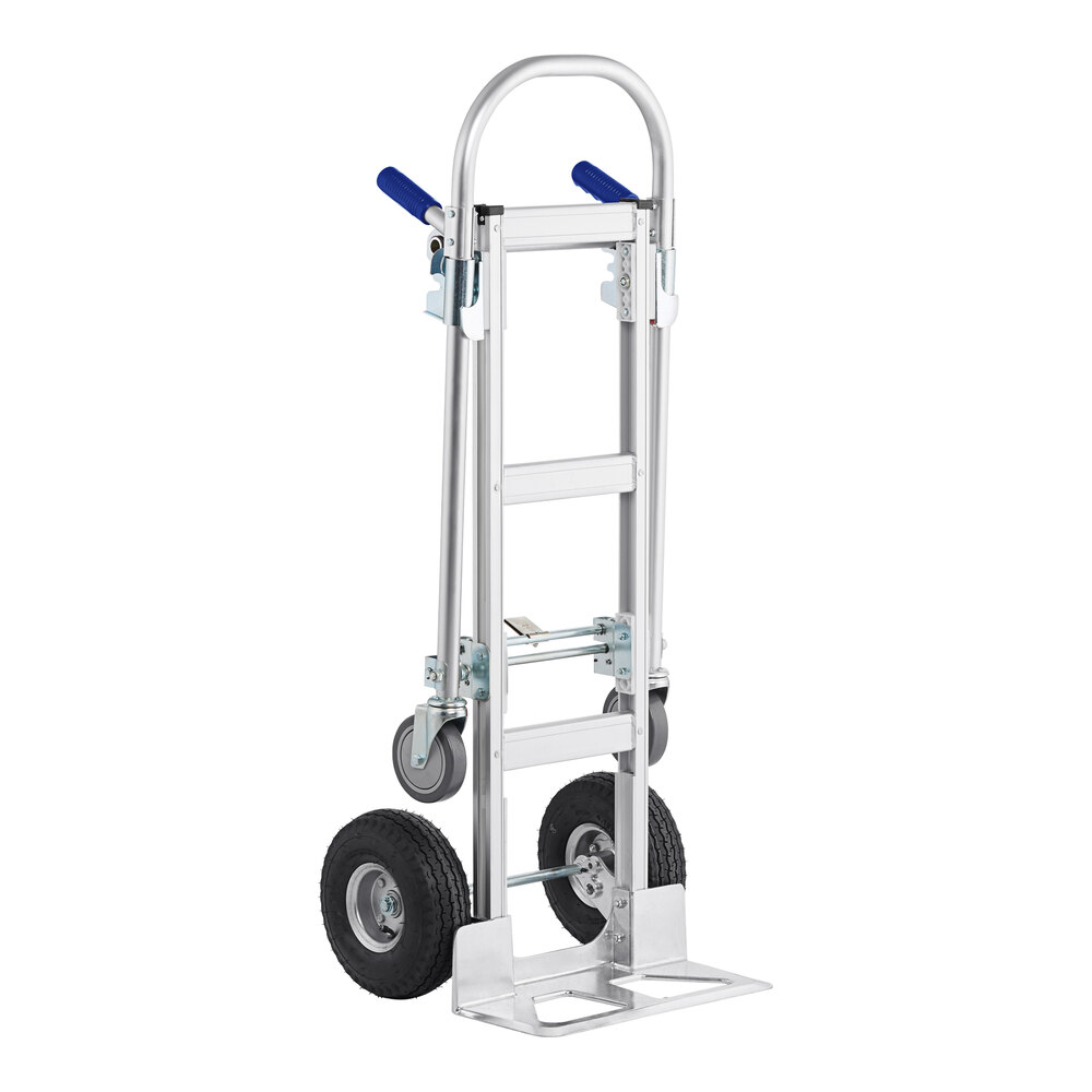 Lavex 750 lb. 2-in-1 Convertible Hand Truck with Pneumatic Wheels