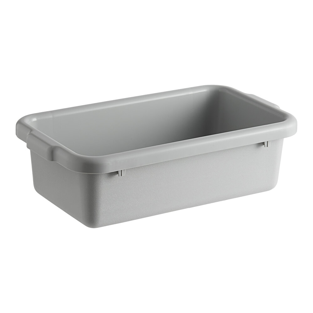 Tablecraft 1527G 20" x 12" x 6" Gray High Density Polyethylene Undercounter Bus Tub