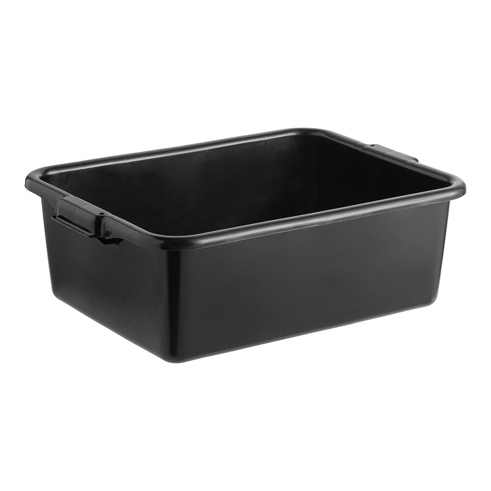 Vollrath 1527-06 Traex® 20" x 15" x 7" Black High Density Polyethylene Bus Tub