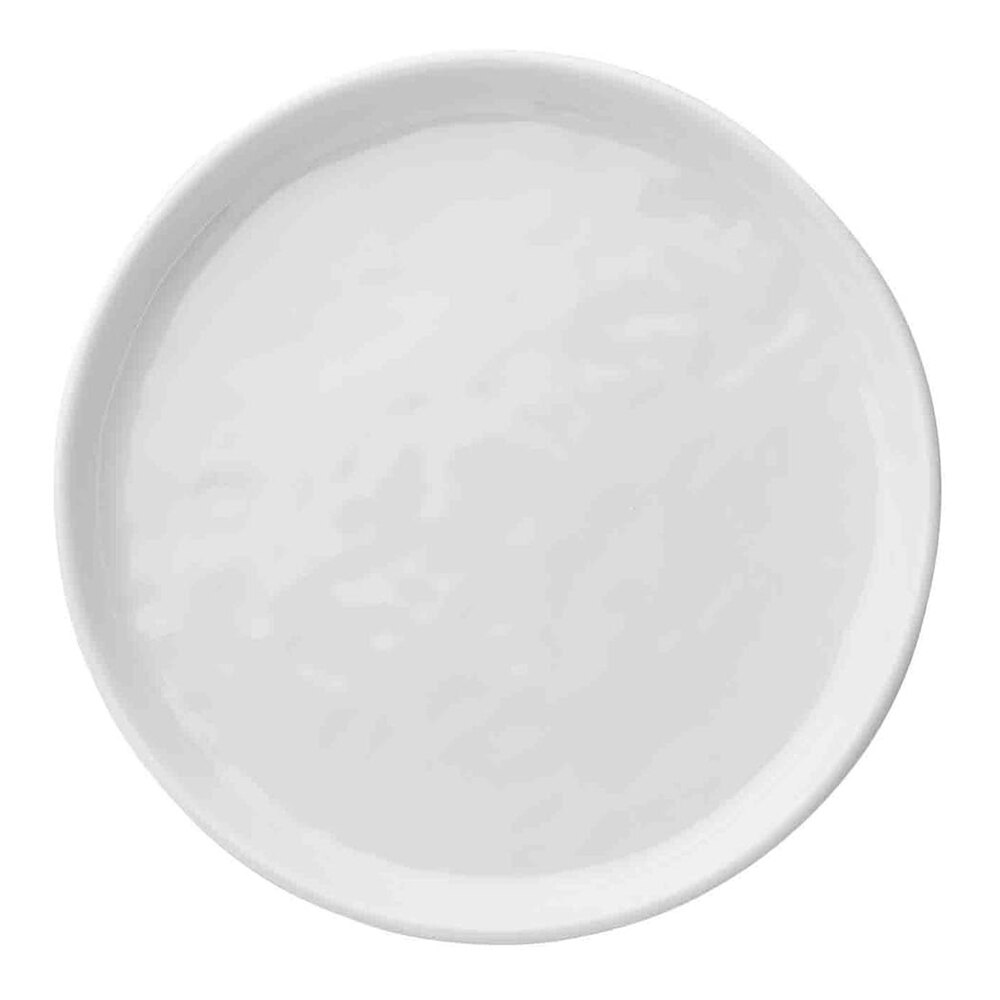 Tablecraft Ridge Collection 6" White Round Melamine Plate - 24/Case