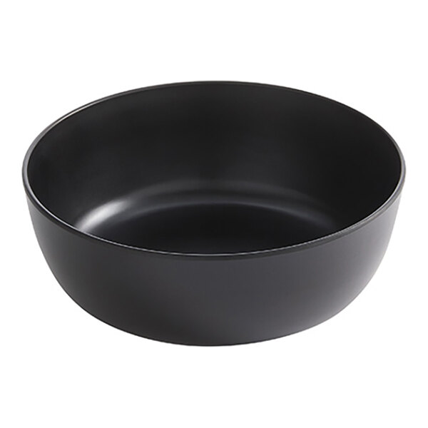 American Metalcraft Ani 67 oz. Black Round Melamine Serving Bowl - 6/Case