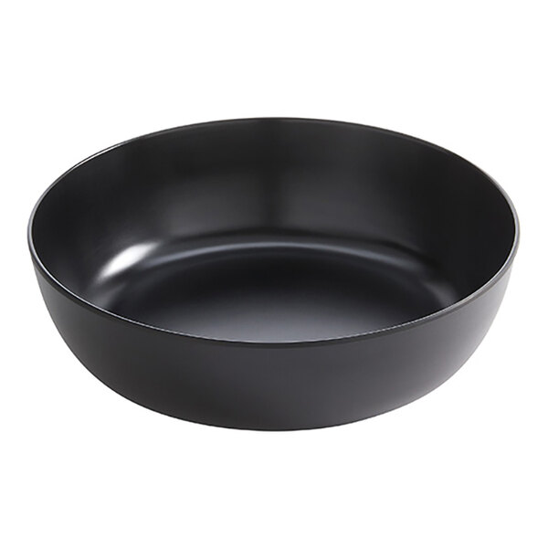 American Metalcraft Ani 104 oz. Black Round Melamine Serving Bowl - 6/Case
