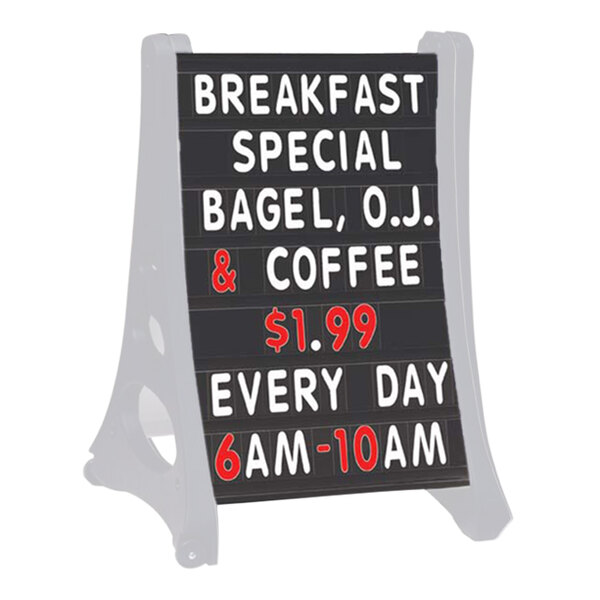 Aarco RAF4PANELS Curved Letterboard Panel for RAF-4 Roll A-Frame Sign - 2/Pack